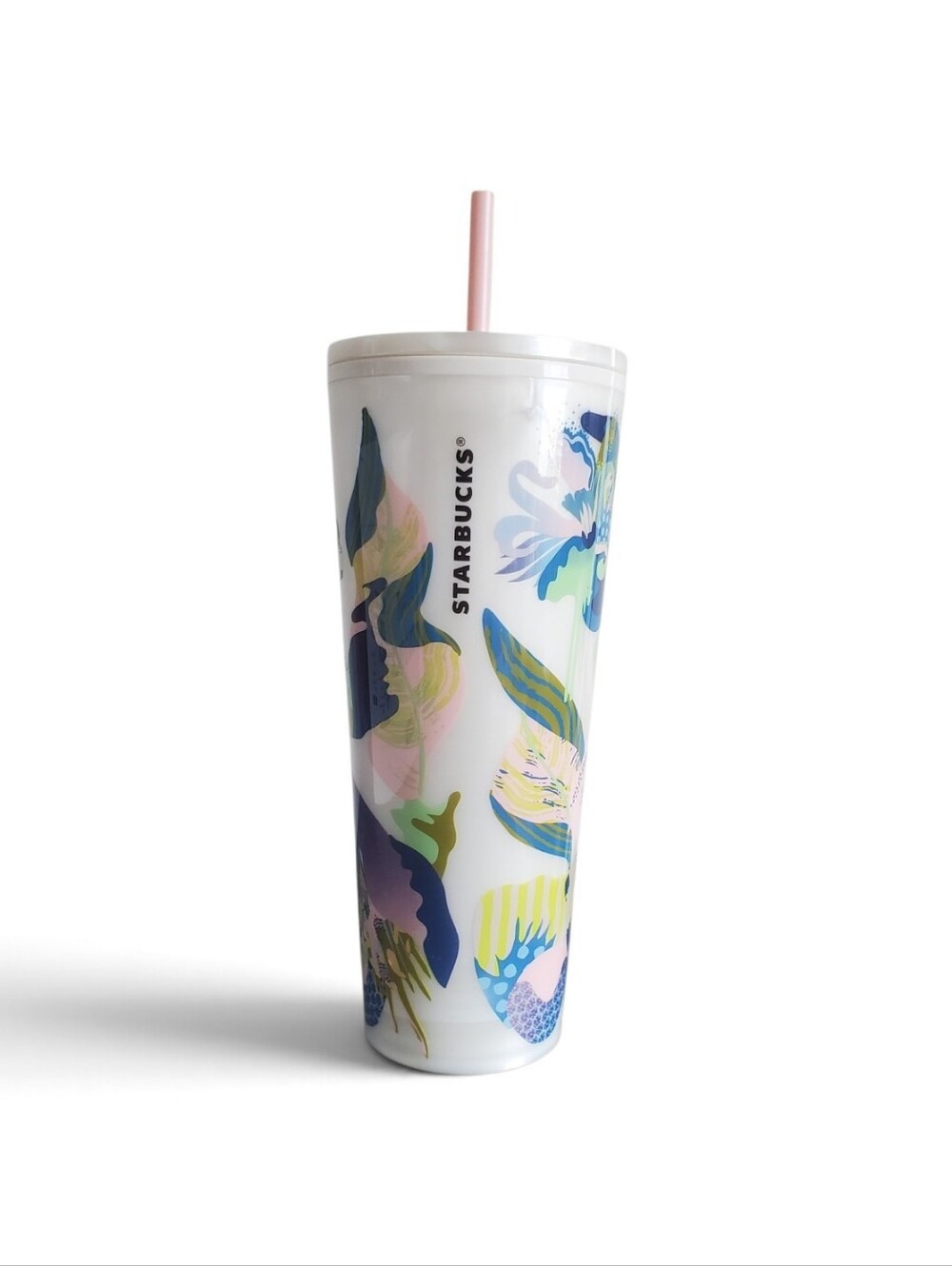 NEW Starbucks Summer Pearl Marble Floral 2024 Venti Tumbler 24oz Pastel Pink